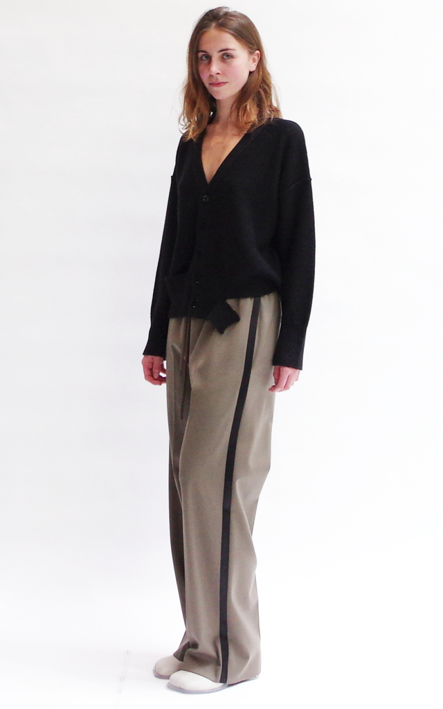 DRAWSTRING WOOL PANTS