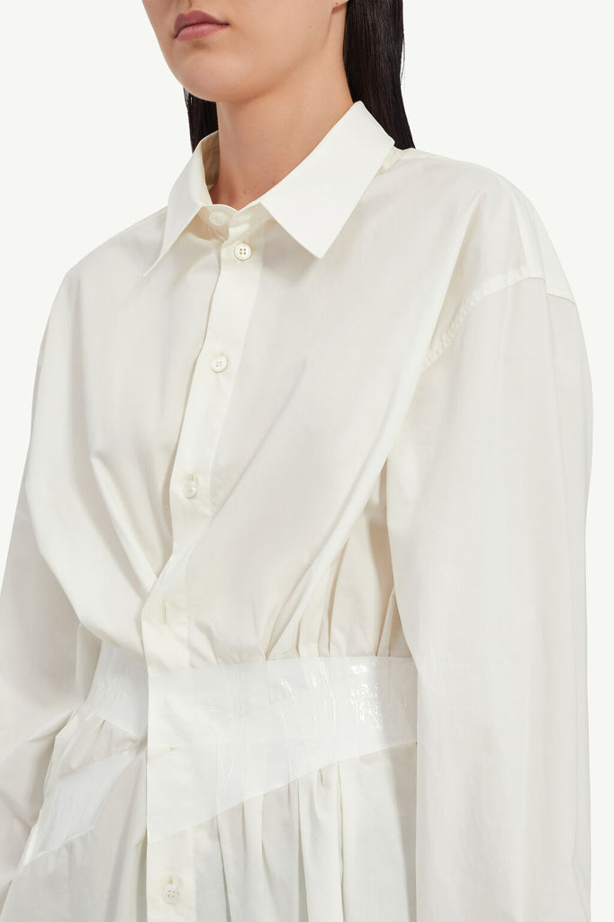 Taped poplin shirt