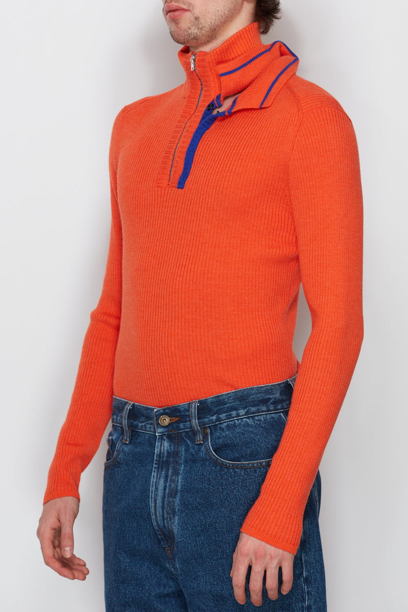 Double Collar Fitted Sweater – STIJL Brussels